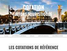 Tablet Screenshot of cotation-jetons-touristiques.com